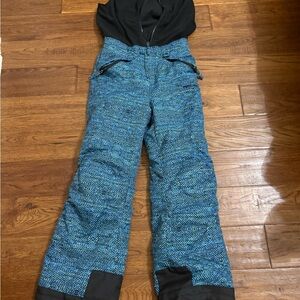 Arctix Kids Black and Blue Patterned Overalls